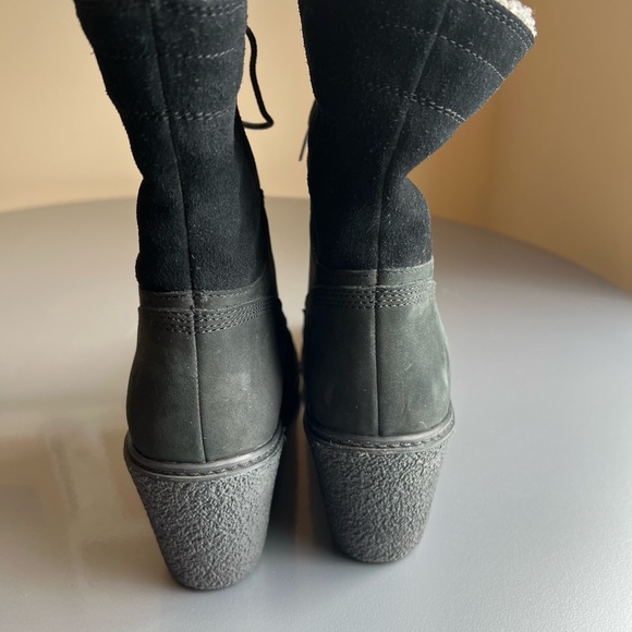 Women's Timberland Earthkeepers Amston Roll Top Black Boots Size 8 - Picture 5 of 11